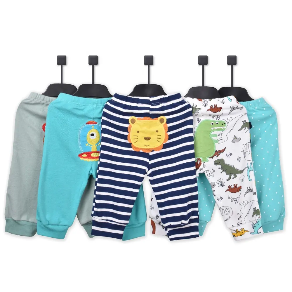 Best-selling Newborn Baby Trousers 5pcs baby pants pure cotton embroidered long baby Boy's and Girl's pants