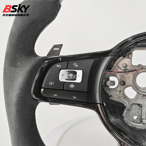 Volante Multifuncional de Fibra de Carbono con LED para Volkswagen BORA, CADDY, GOLFGTI, <span class=keywords><strong>GOLFGTD</strong></span>, JETTA, TOURAN, Mejora de Rendimiento - Product Image 5