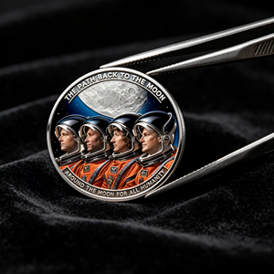 Pièce commémorative de la descente sur la Lune de l'<span class=keywords><strong>Apollo</strong></span> 11, astronaute, objet de collection spatial, plaqué argent, souvenir, cadeau - Product Image 5