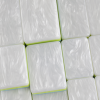 Jeu de tuiles de mahjong américain, 160 tuiles, thème plage tropicale, tuiles en acrylique, dos nacré, design personnalisé