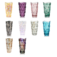 Vases en verre pour fleurs, vases pour tables, centres de table, cristal coloré et transparent, vase en verre de luxe, vase à bourgeons