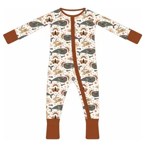Custom 95% Bamboo 5% Spandex Baby IToddler Rompers Clothes Pajamas Newborn Infant Onesie Clothing For Baby