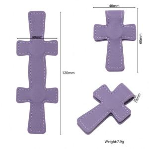 PU Leather Cross <b>Bookmark</b> Magnetic Book Accessory Compact Elegant Soft Magnetic Secure Page Holder Cross <b>Bookmark</b> Gift - Product Image 4