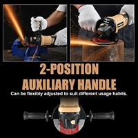 Meuleuse d'angle sans fil 20V 4.0Ah avec tête rotative 4-1/2 pouces, 2 batteries sans fil et chargeur pour découpe, meulage et polissage