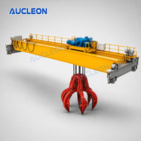 Grue à pont à double portique à économie d'énergie avec grappin pour centrale électrique