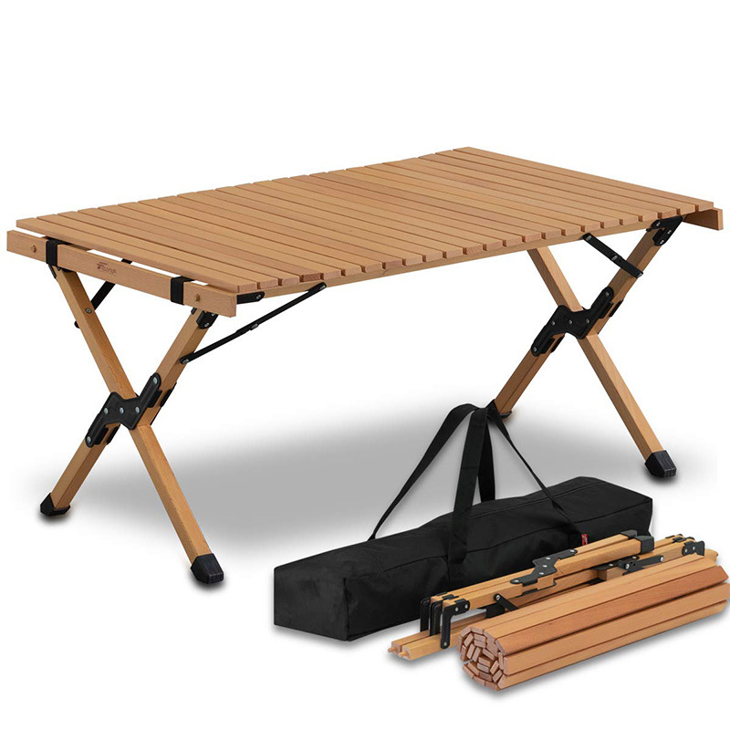 Портативный мини-стол для кемпинга на открытом воздухе высококачественный деревянный треугольный стол для пикника