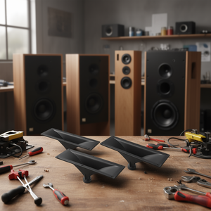 Set di 4 cornici in plastica Hise 4X10 con gola da 34mm, accessori per altoparlanti per cabinet acustici - Product Image 2