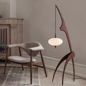 Lampade da terra moderne a lanterna da terra ad arco per soggiorno lampada da terra retrò a <span class=keywords><strong>led</strong></span> da ufficio a colonna bianca di metà secolo - Product Image 4