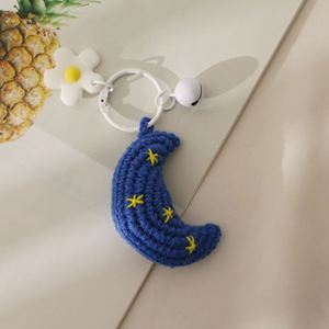 New Arrival Cute Star Moon Sun <b>Key</b> <b>Chain</b> Knitted Pendent Bag Accessories Decor Crochet Keychain Handmade Crocheted Star Keychain - Product Image 3