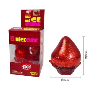 6cm Tpr <b>Red</b> Drop Maltose Squishy Fidget Toy With <b>Glitters</b> Inside Boxed Stress Relief Squeeze Toy Solid No Liquid No Gel - Product Image 2