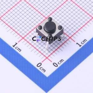 TS-KG02-AB43F Tactile Switch Through hole Component THT-4P,6x6mm Switch Single Pole Single Throw Round Button 2.5N Through Hole - Product Image 1