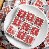 Gâteau de thé Pu-erh Shu fermenté au goût de jujube rouge, mini format portable, compressé, avec dattes rouges chinoises et Puer mûr
