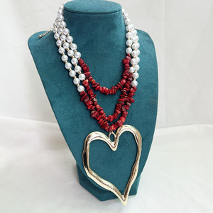 Novedad 2026: Collar Bohemio con Cuentas, <span class=keywords><strong>Retro</strong></span>, con Diamantes y Piedras, Gran Corazón, Collares en Capas, Joyería de Moda, Mariposa - Product Image 5