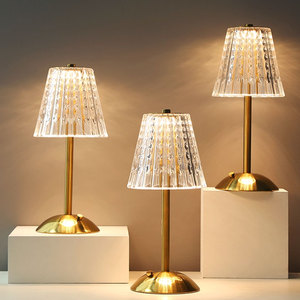 Lámpara de Mesa LED Recargable USB con Control Táctil, Moderna y de Lujo, con Pantalla <span class=keywords><strong>Transparente</strong></span>, Ecológica y Regulable, para Uso en Hoteles y Restaurantes - Product Image 1