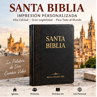 Impression personnalisée de la Sainte Bible espagnole Biblia couverture en cuir à grande impression couverture rigide OEM ODM Bible fabricant vente en gros de Bibles en vrac