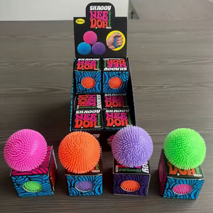 Needoh Shaggy Groovy Glob Stress <b>Ball</b> Soft Spiky <b>Squeeze</b> Sensory Fidget Toy Wholesale Maltose Squishy Fuzz <b>Ball</b> Promotional Toys - Product Image 1