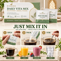 Poudre de multivitamines et de minéraux sans saveur en sachets de 3g pour café, jus, nutrition quotidienne, marque privée OEM ODM
