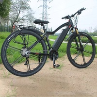 Vélo électrique tout-terrain en alliage d'aluminium de 29 pouces, 27 vitesses, moteur à moyeu arrière intégré, batterie au lithium 48V 500W 13Ah, assistance électrique 50-60 km