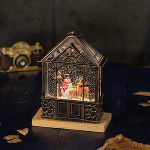Cross Border Retro Navidad Escritorio Caja de música Nieve Anciano Bola de cristal <span class=keywords><strong>Casa</strong></span> Niños Regalo de vacaciones - Product Image 4