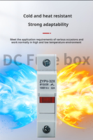 Porte-fusible solaire PV ZYPV-32X avec capacité de rupture élevée DC 1000V 15A-32A 10*38MM en cuivre