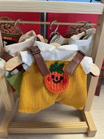 Ensemble de salopettes imprimées avocat, orange et pêche pour poupées suspendues, mini-jouet en boîte aveugle de 17 cm, tenue en coton Gen1-3 (sans figurine)