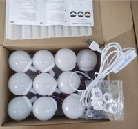 Vente directe du fabricant : Miroir de maquillage LED tactile à 10 ampoules IP44, température de couleur 3000K-7000K, garantie 1 an