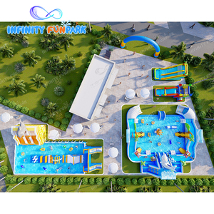 Parque Acuático Terrestre Inflable Personalizado Para Exteriores con Piscina y Equipos de Juego - Product Image 5