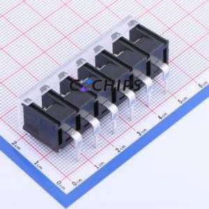 KF38R-8.25-6P Barrier Terminal Block Bent Lead Through Hole,P=8.25mm Connector With Cover Plate 8.25mm 1x6P Right Angle Pin - Product Image 2