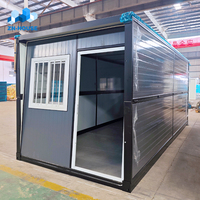 Mobil-home 20 pieds, montage facile, préfabriqué, modulaire, pliable, conteneur habitable avec toilettes