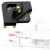 Gabarit de fraisage industriel DIY 2-en-1 pour rainures droites et coins arrondis, en alliage d'aluminium OEM