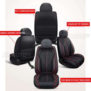 11Pcs 5 <b>Seat</b> Car <b>Seat</b> <b>Cover</b> PU Leather Full Set <b>Seat</b> Cushion <b>Cover</b> Anti Slip Protector <b>Cover</b> 5D Universal for Auto SUV Truck <b>Van</b> - Product Image 2
