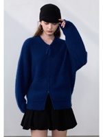 Cardigan zippé vintage 100 % cachemire pur, écologique, pour femme, coupe oversize, col en V, fermeture éclair bidirectionnelle, poches kangourou, chaud pour l'hiver