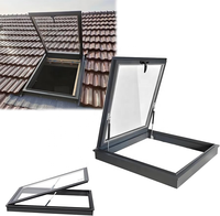 Fenêtre de toit en aluminium coupe-vent à rupture de pont thermique et double vitrage pour maisons modernes
