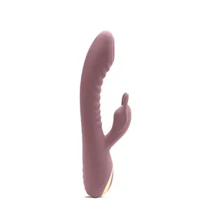 Varita de masaje para mujer, vibrador de choque de 10 frecuencias, consoladores inalámbricos, juguete vibrador de conejo recargable, precio de fábrica