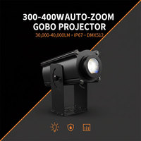 Projecteur Gobo Zoom 300W/400W avec Taille de Logo Réglable Indépendamment, Rotatif, 4 Gobos, Lumière Publicitaire pour Espaces Commerciaux Intérieurs