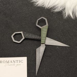 Green <b>Edge</b> High Quality Tactical EDC Stainless Steel Pocket Knife <b>Plastic</b> Handle SS185 2.0mm Thickness for DIY OEM Customization - Product Image 2