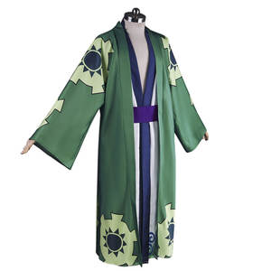Costume de cosplay <span class=keywords><strong>Zoro</strong></span> Roronoa <span class=keywords><strong>One</strong></span> <span class=keywords><strong>Piece</strong></span> Flying Comic, haut de style japonais, kimono yukata avec cape, polyester, unisexe adulte - Product Image 2