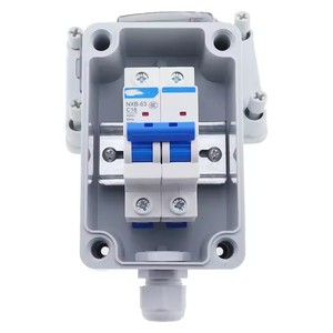 Boîte de distribution électrique étanche extérieure IP65 disjoncteur solaire AC DC MCB 63A RCBO boîte de fil de jonction en plastique ABS - Product Image 5