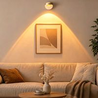 Lámpara de Pared con Carga Magnética Inalámbrica, Luz Ambiental con Ajuste de Luz Roja Atardecer y Luz Diurna, Decoración para el Hogar, Lámpara de Proyección con Fondo de Atardecer