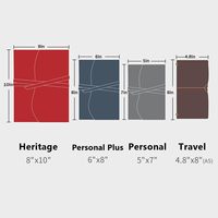 Carnet de notes en cuir rigide 2026 avec onglets mensuels, pochette arrière, journal vintage pour homme artiste, journal de voyage, marron