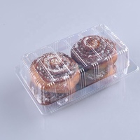 Boîte d'emballage alimentaire en PET recyclable pour pâtisserie, dessert, biscuits, gâteaux, conteneur jetable en plastique avec couvercle
