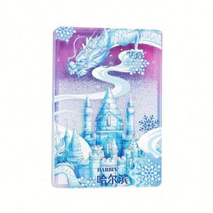 Porte-clés personnalisé en sable mouvant liquide, breloque en acrylique personnalisée, aimants de réfrigérateur magnétiques à paillettes - Product Image 3