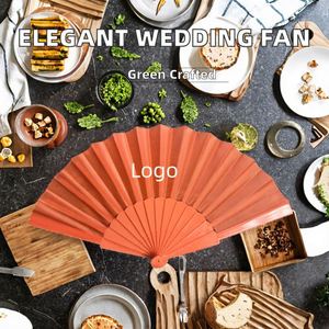 Elegante Abanico Plegable Hecho a Mano, Ecológico y Personalizado, con Logotipo Bordado en Plástico Resistente y Técnica de Tallado, Ideal como Recuerdo de Boda - Product Image 3