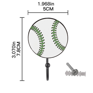 <span class=keywords><strong>Porte</strong></span>-serviettes mural en bois thème sport volleyball, résistant à l'eau, <span class=keywords><strong>pour</strong></span> salle de bain, patère murale de rangement - Product Image 1