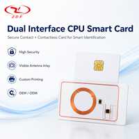 Carte de contrôle d'accès CPU à puce intelligente standard de cryptage avancé Interface RFID et NFC 1K pour le permis de conduire des résidents de l'hôtel