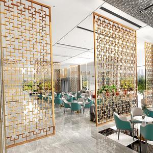 LL73 Modern Style Customizable Stainless Steel Waterproof Translucent Room Divider <b>Wall</b> Decoration <b>Screen</b> Office Partitions - Product Image 1