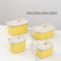 Nouvelle conception, boîte de conservation en acier inoxydable 304, boîte à lunch spéciale étudiante à fermeture rapide, boîte à lunch portable à compartiments pour employés de bureau