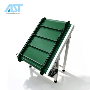 AST <strong>High</strong> <strong>Incline</strong> Cleated <strong>Belt</strong> <strong>Conveyor</strong> with Flexible Corrugated Sidewall for Granular and Powder Material Elevating Space Saving - Product Image 1