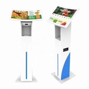 New Design Horizontal Self Service Terminal QR Code <b>Scanner</b> Nfc RFID Reader <b>Printer</b> 23.6" 32"self-service Food Order Kiosk - Product Image 3