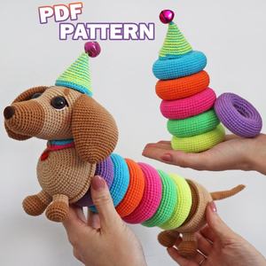 Köpek istifleme oyuncak tığ desen köpek Amigurumi bebek aktivite oyuncak kolay talimatları köpek tığ desen - Product Image 6